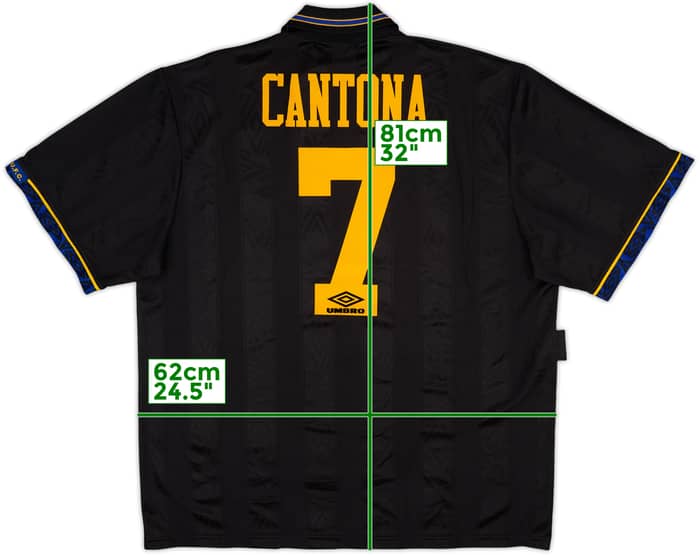 1993-95 Manchester United Away Shirt Cantona #7 - 8/10 - (XXL)