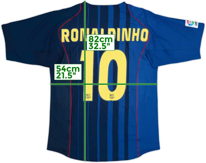 2004-05 Barcelona Away Shirt Ronaldinho #10 - 8/10 - (L)
