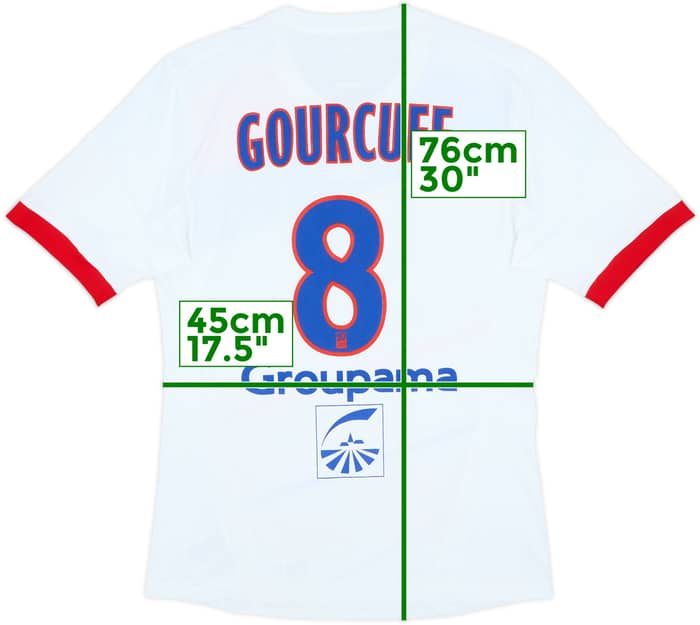 2012-13 Lyon Home Shirt Gourcuff #8 - 6/10 - (M)