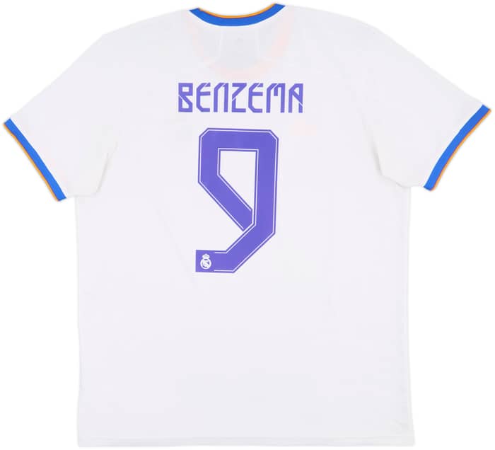 2021-22 Real Madrid Home Shirt Benzema #9 - 6/10 - (XL)