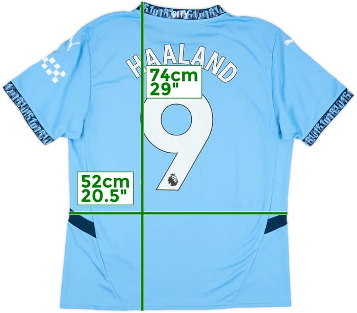 2024-25 Manchester City Home Shirt Haaland #9 - 8/10 - (L)