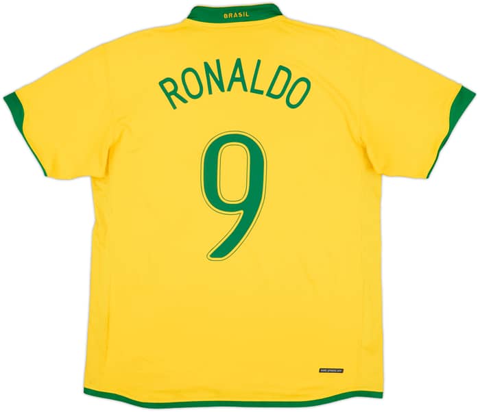 2006-08 Brazil Home Shirt Ronaldo #9 - 8/10 - (XL)