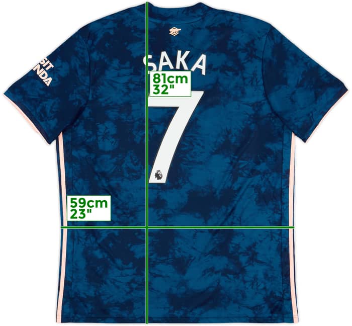 2020-21 Arsenal Third Shirt Saka #7 - 9/10 - (XL)