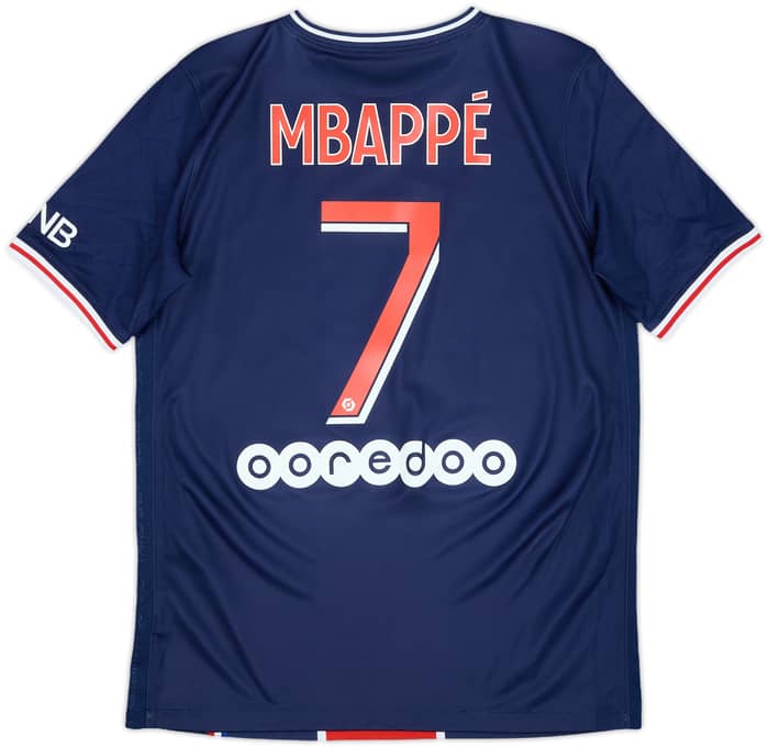 2020-21 Paris Saint-Germain Home Shirt Mbappe #7 - 9/10 - (XL.Boys)