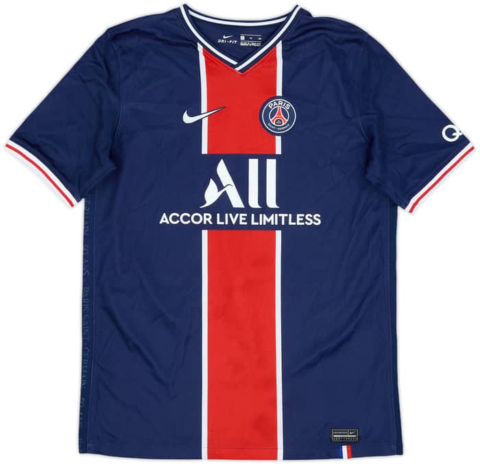 2020-21 Paris Saint-Germain Home Shirt Mbappe #7 - 9/10 - (XL.Boys)
