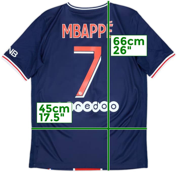2020-21 Paris Saint-Germain Home Shirt Mbappe #7 - 9/10 - (XL.Boys)