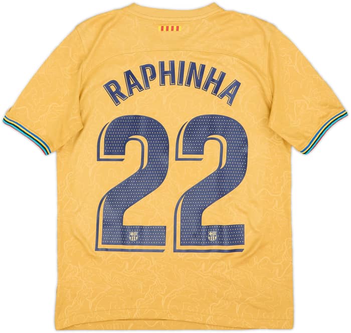 2022-23 Barcelona Away Shirt Raphinha #22 - 8/10 - (XL.Boys)