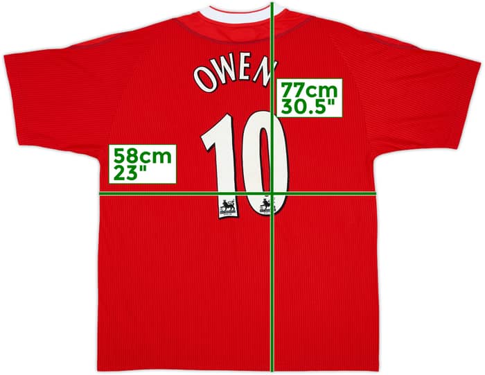 2002-04 Liverpool Home Shirt Owen #10 - 8/10 - (L)