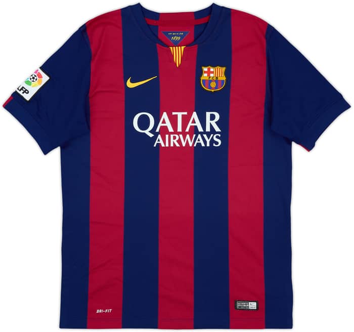 2014-15 Barcelona Home Shirt Neymar Jr #11 - 9/10 - (XL.Boys)