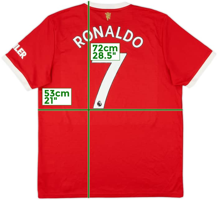 2021-22 Manchester United Home Shirt Ronaldo #7 - 8/10 - (XL)