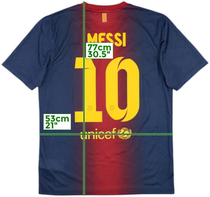 2012-13 Barcelona Basic Home Shirt Messi #10 - 7/10 - (M)