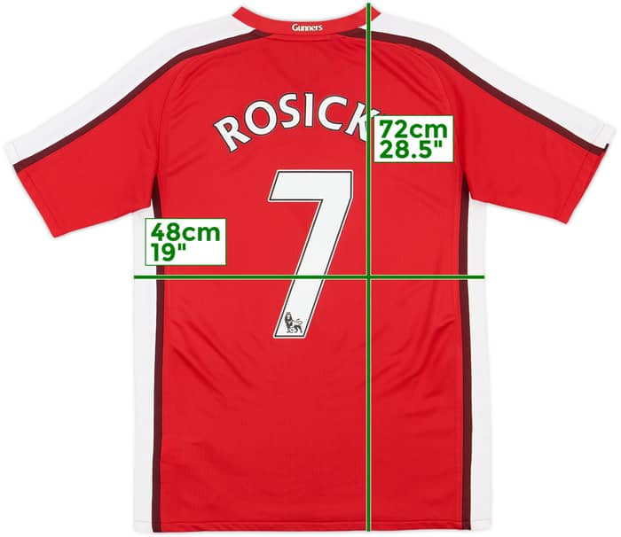 2008-10 Arsenal Home Shirt Rosicky #7 - 7/10 - (XL.Boys)