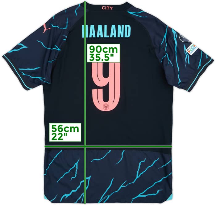 2023-24 Manchester City Authentic Third Shirt Haaland #9 - 10/10 - (XL)