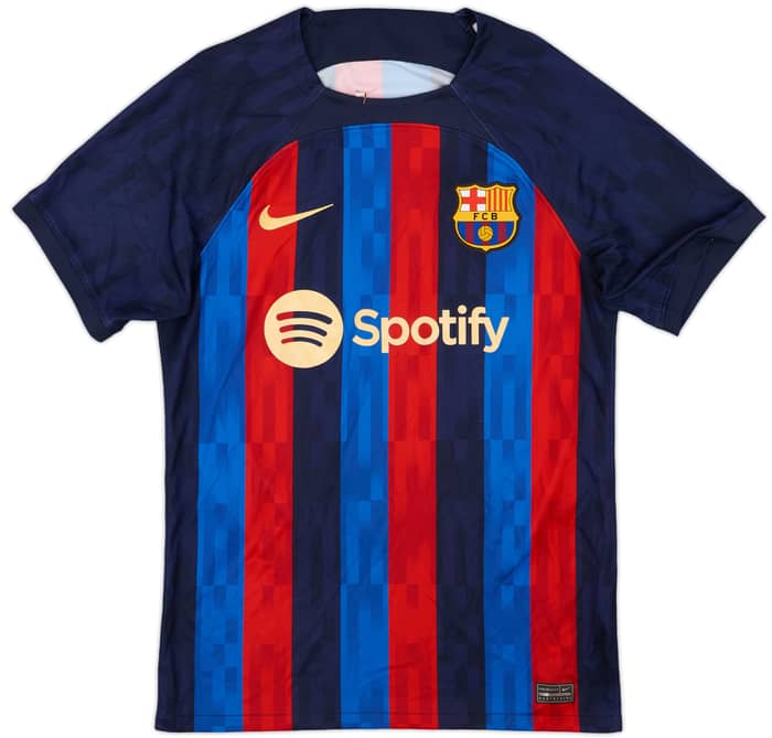 2022-23 Barcelona Home Shirt Lewandowski #9 - 9/10 - (S)