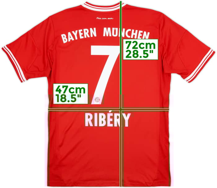 2013-14 Bayern Munich Home Shirt Ribery #7 - 7/10 - (XL.Boys)