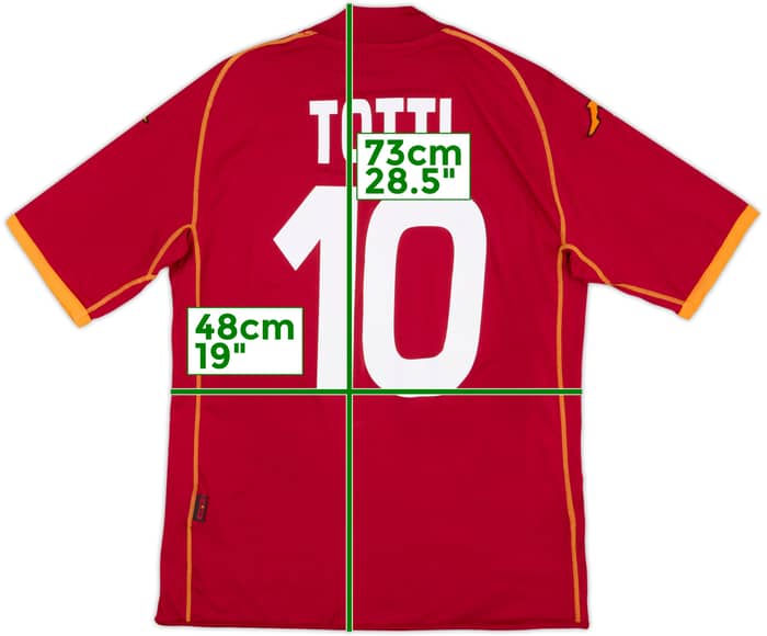 2008-09 Roma Home Shirt Totti #10 - 8/10 - (M)