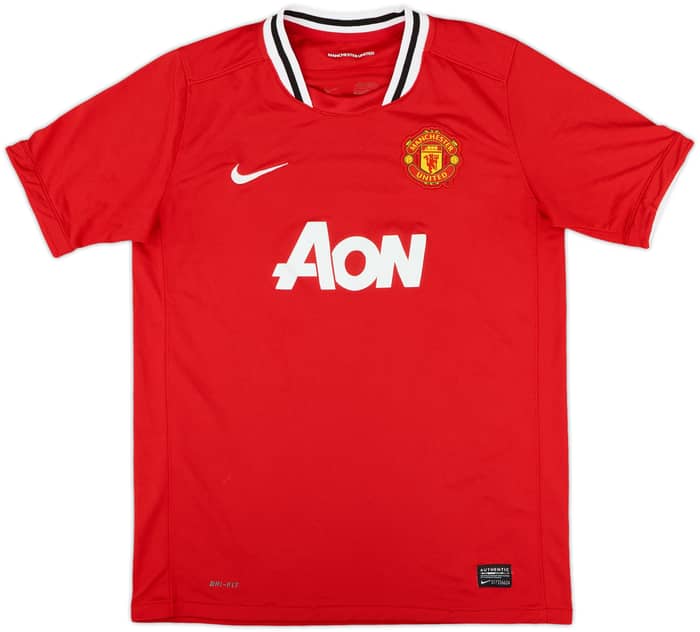 2011-12 Manchester United Home Shirt Berbatov #9 - 8/10 - (XL.Boys)