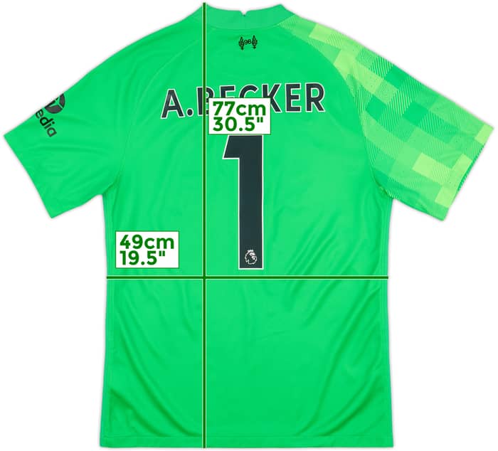 2021-22 Liverpool GK S.S Shirt A.Becker #1 - 9/10 - (M)