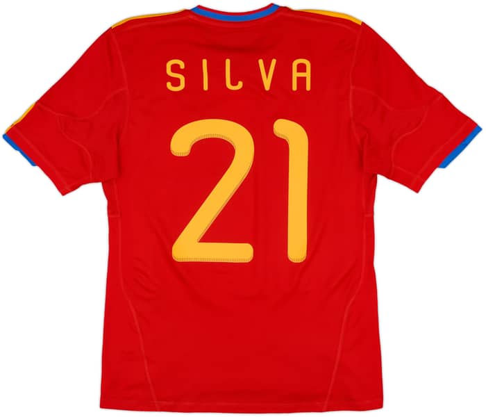 2009-10 Spain Home Shirt Silva #21 - 8/10 - (S)