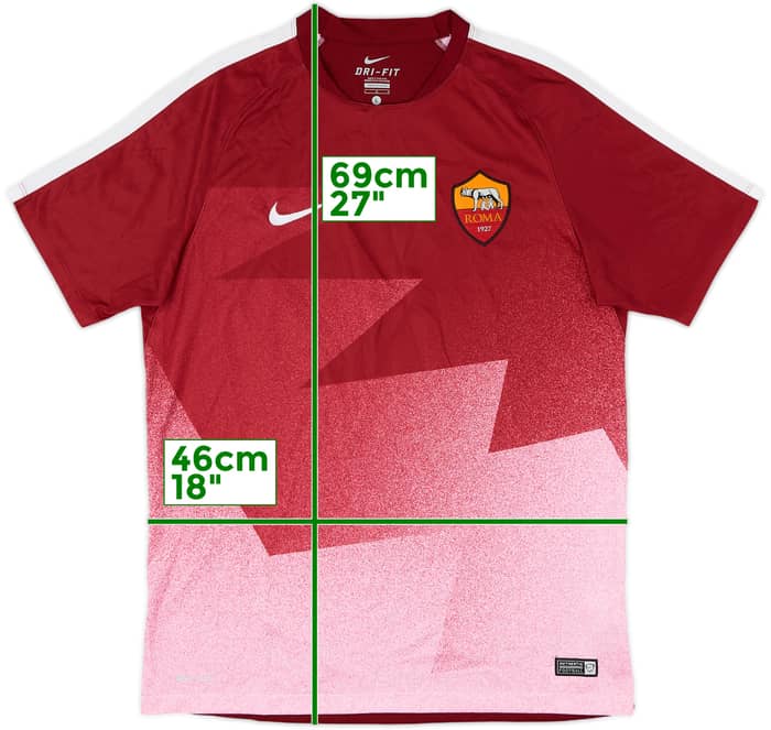 2015-16 Roma Nike Training Shirt - 9/10 - (L)