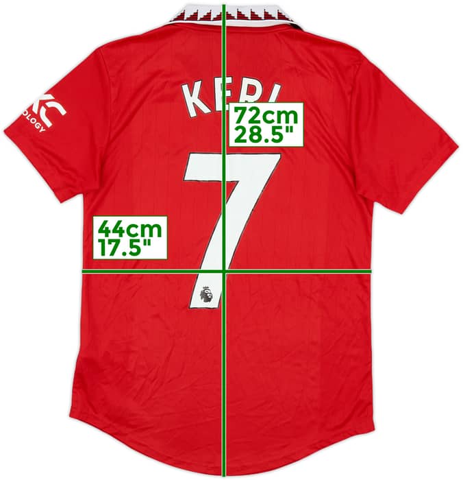 2022-23 Manchester United Home Shirt Keri #7 - 9/10 - (Women's S)