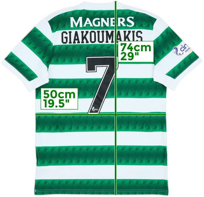 2022-23 Celtic Home Shirt Giakoumakis #7 - 8/10 - (M)