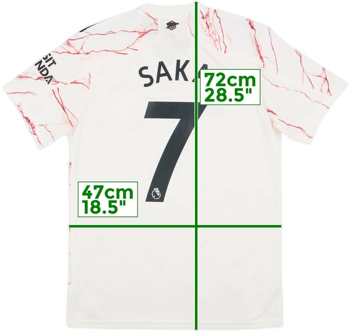 2020-21 Arsenal Away Shirt Saka #7 - 8/10 - (M)