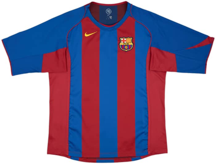 2004-05 Barcelona Home Shirt Ronaldinho #10 - 8/10 - (XL)