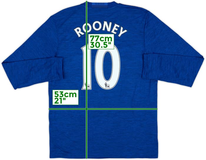 2016-17 Manchester United Away L/S Shirt Rooney #10 - 9/10 - (L)