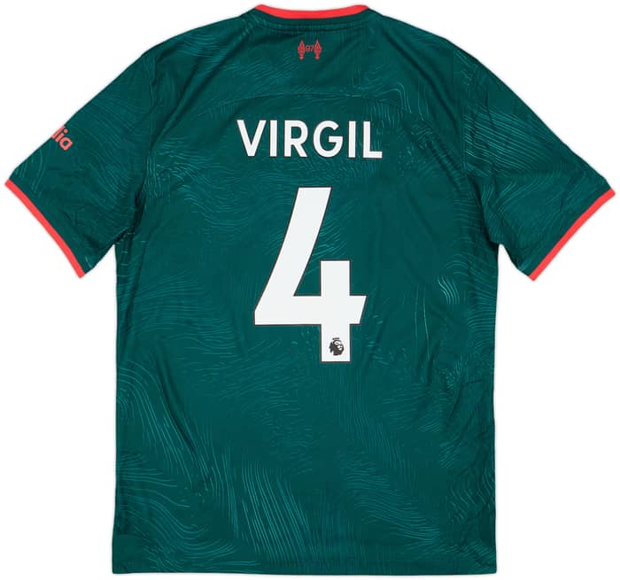 2022-23 Liverpool Third Shirt Virgil #4 - 9/10 - (M)