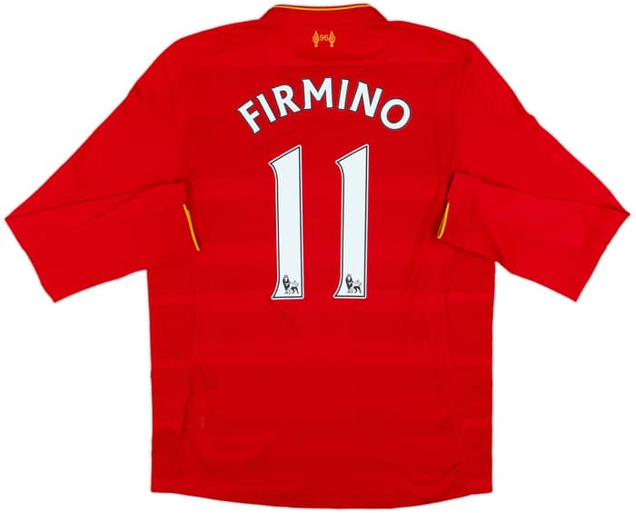 2016-17 Liverpool Home L/S Shirt Firmino #11 - 6/10 - (M)