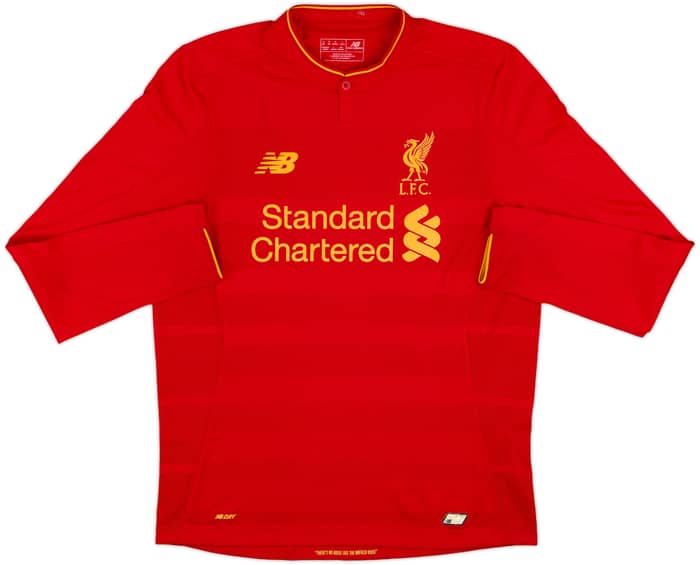 2016-17 Liverpool Home L/S Shirt Firmino #11 - 6/10 - (M)