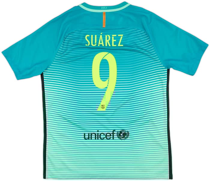 2016-17 Barcelona Third Shirt Suarez #9 - 7/10 - (L)