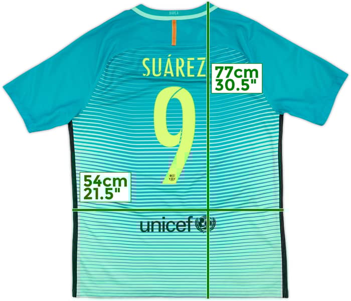 2016-17 Barcelona Third Shirt Suarez #9 - 7/10 - (L)