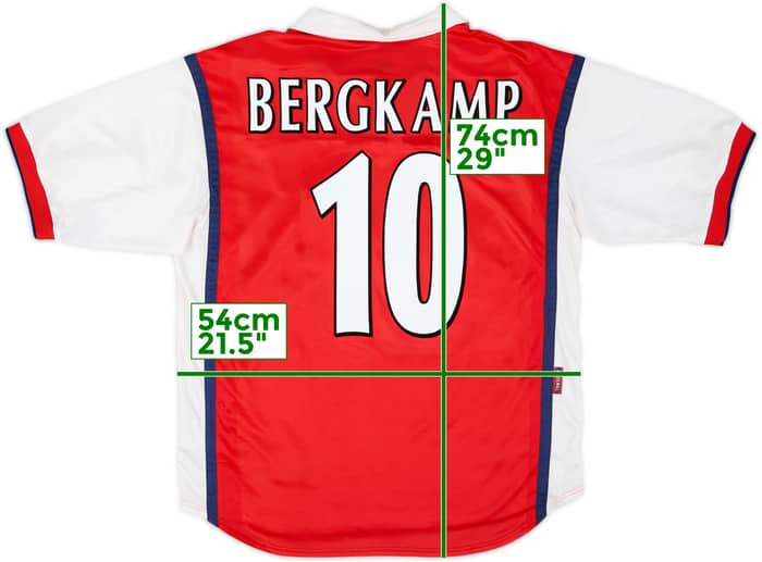 1998-99 Arsenal Home Shirt Bergkamp #10 - 7/10 - (M)