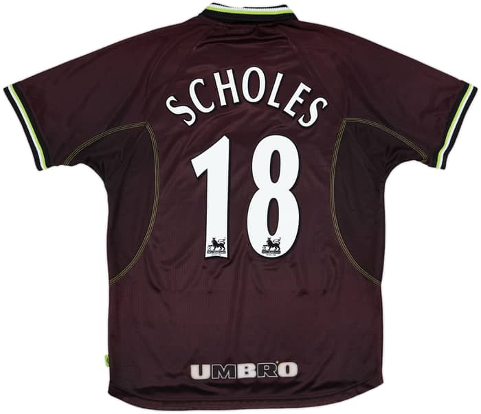 1998-99 Manchester United Third Shirt Scholes #18 - 5/10 - (XL)