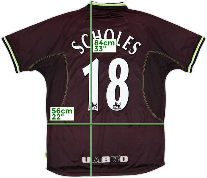 1998-99 Manchester United Third Shirt Scholes #18 - 5/10 - (XL)
