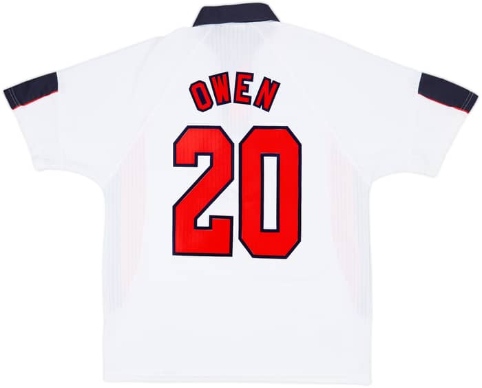 1997-99 England Home Shirt Owen #20 - 6/10 - (L)