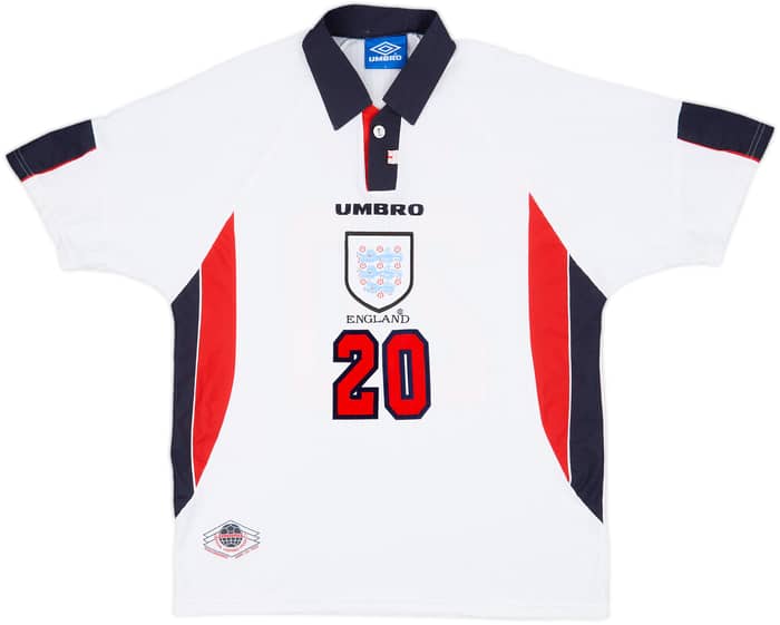 1997-99 England Home Shirt Owen #20 - 6/10 - (L)