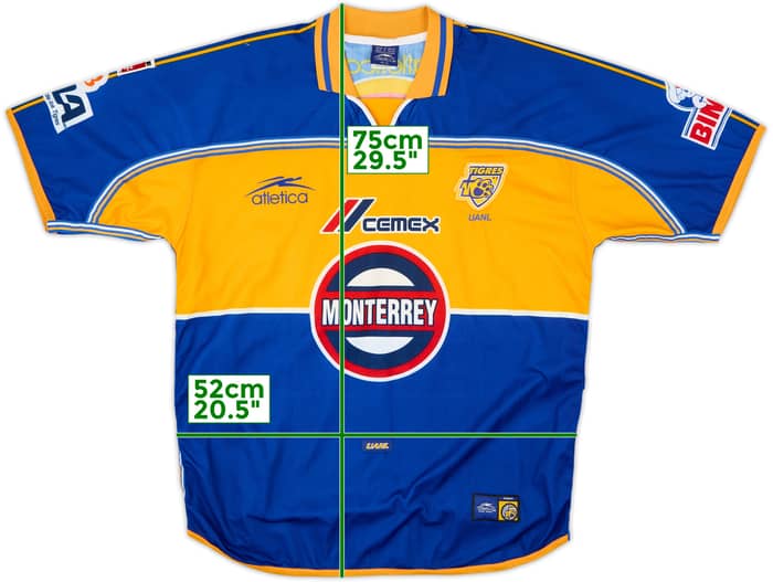 Camiseta de visitante de los Tigres UANL 2003-04 - 8/10 - (XL)