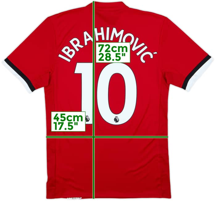 2017-18 Manchester United Home Shirt Ibrahimovic #10 (S)