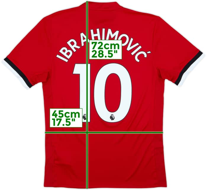 2017-18 Manchester United Home Shirt Ibrahimovic #10 (S)
