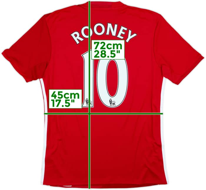 2016-17 Manchester United Home Shirt Rooney #10 (S)