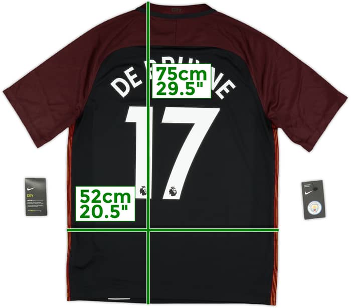 2016-17 Manchester City Away Shirt De Bruyne #17 (M)