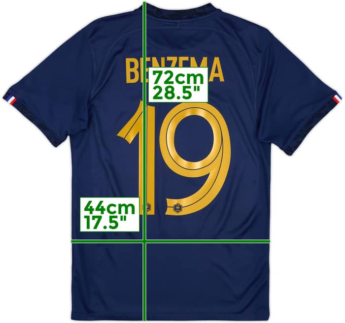 2022-23 France Home Shirt Benzema #19 - 10/10 - (S)