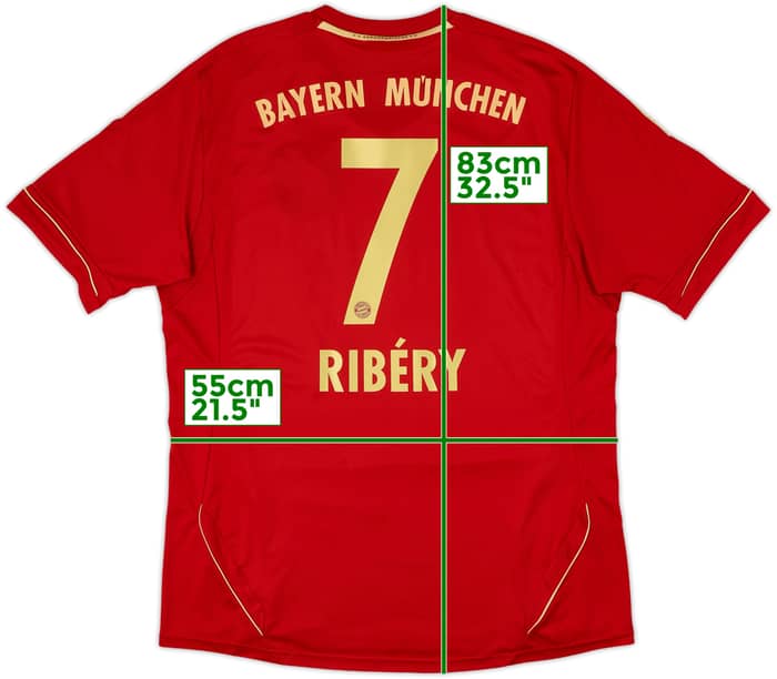 2011-13 Bayern Munich Home Shirt Ribery #7 - 6/10 - (XL)