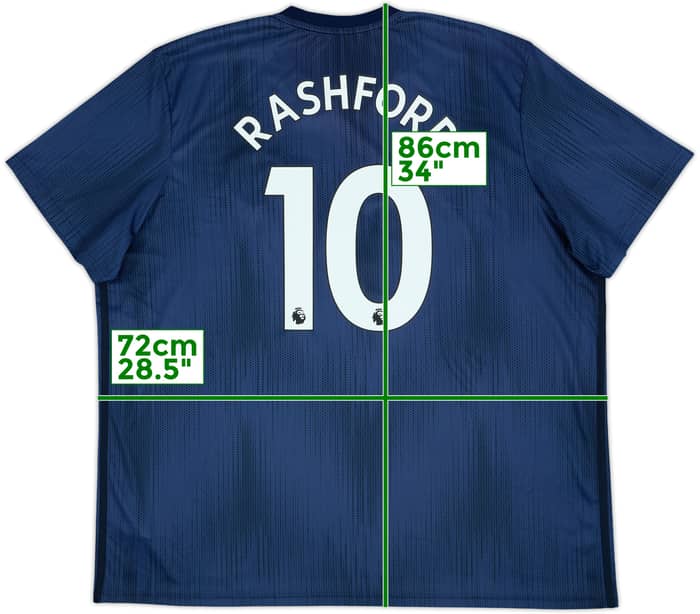 2018-19 Manchester United Third Shirt Rashford #10 - 9/10 - (3XL)