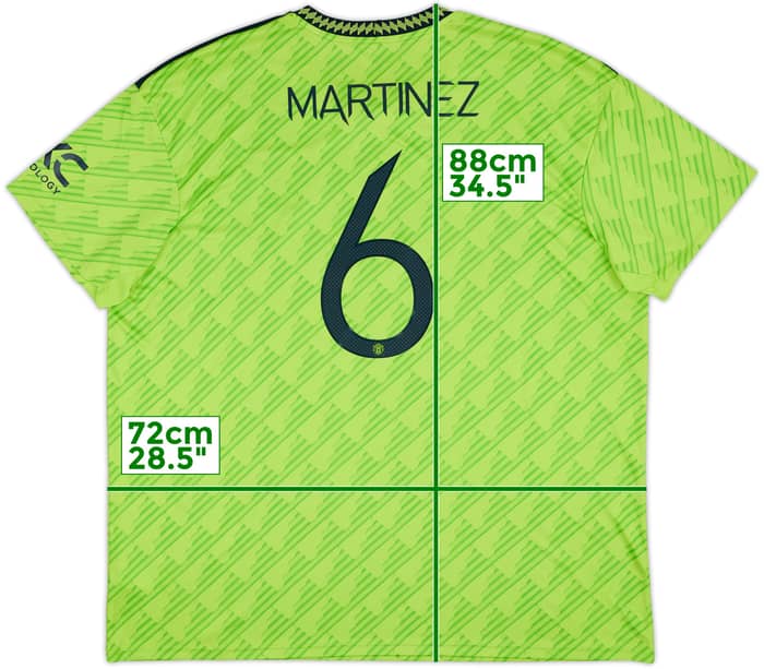 2022-23 Manchester United Third Shirt Martinez #6 - 9/10 - (3XL)