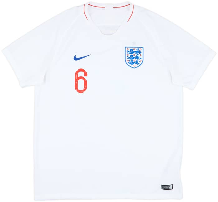 2018-19 England Home Shirt #6 - 8/10 - (XL)