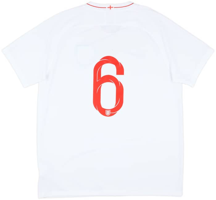 2018-19 England Home Shirt #6 - 9/10 - (XL)